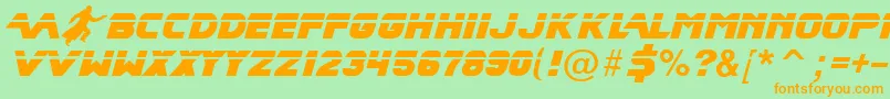 Bladrmf Font – Orange Fonts on Green Background