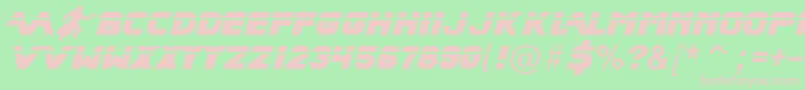 Bladrmf Font – Pink Fonts on Green Background