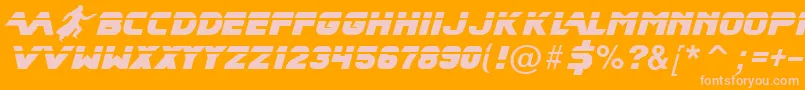 Bladrmf Font – Pink Fonts on Orange Background