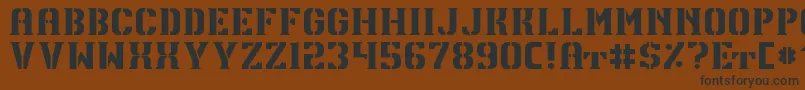 TpfU13 Font – Black Fonts on Brown Background