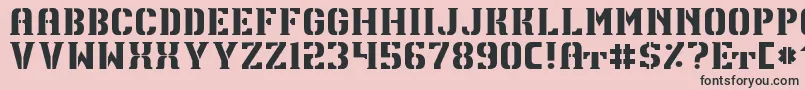 TpfU13 Font – Black Fonts on Pink Background