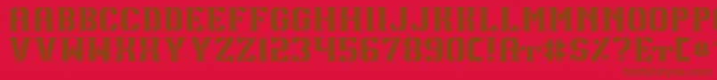 TpfU13 Font – Brown Fonts on Red Background