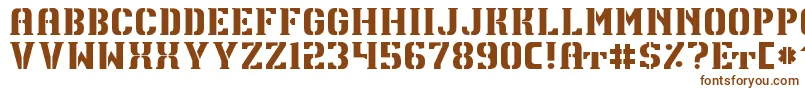 TpfU13 Font – Brown Fonts on White Background