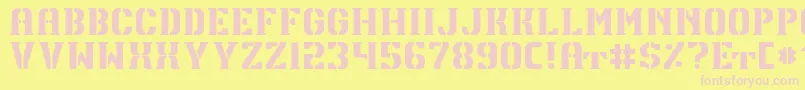 TpfU13 Font – Pink Fonts on Yellow Background