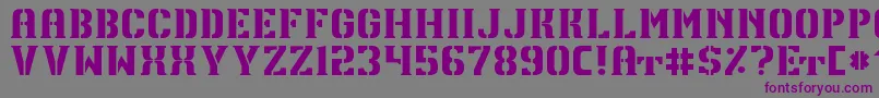 TpfU13 Font – Purple Fonts on Gray Background