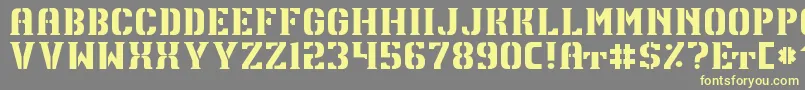 TpfU13 Font – Yellow Fonts on Gray Background