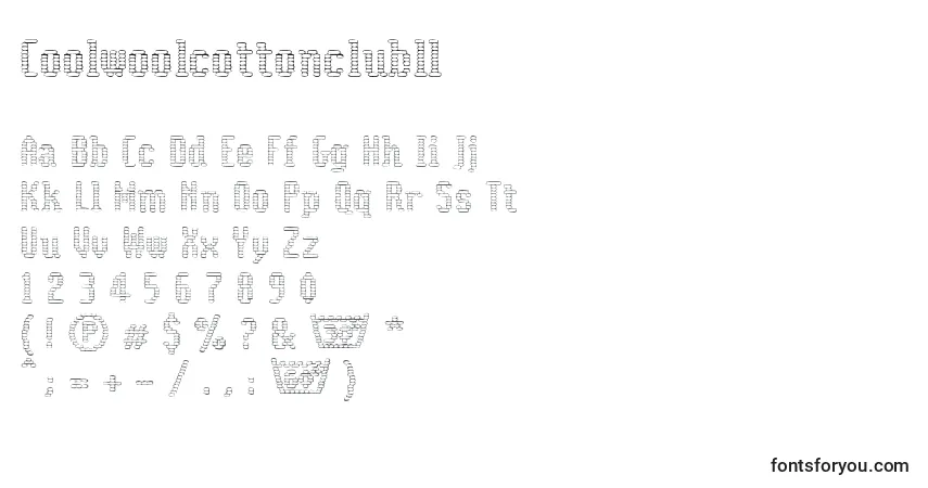 Coolwoolcottonclubllフォント–アルファベット、数字、特殊文字