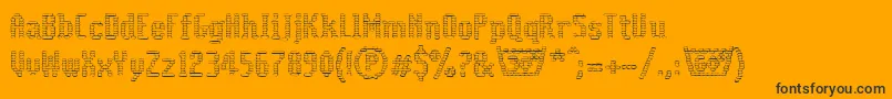 Coolwoolcottonclubll Font – Black Fonts on Orange Background