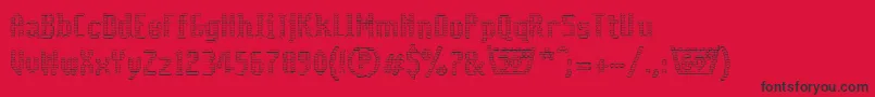 Coolwoolcottonclubll Font – Black Fonts on Red Background