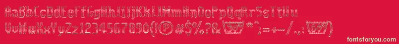 フォントCoolwoolcottonclubll – 赤い背景に緑の文字