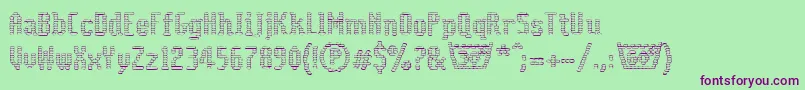 Coolwoolcottonclubll Font – Purple Fonts on Green Background