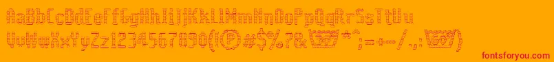 Coolwoolcottonclubll Font – Red Fonts on Orange Background