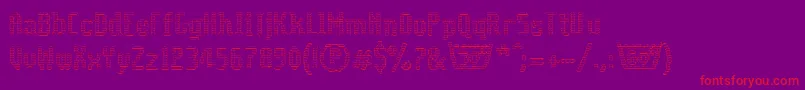 Coolwoolcottonclubll-Schriftart – Rote Schriften auf violettem Hintergrund