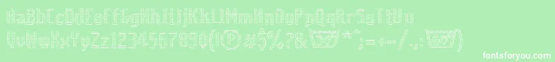 フォントCoolwoolcottonclubll – 緑の背景に白い文字