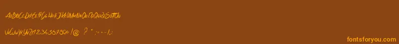 LesSensationsDeCerise Font – Orange Fonts on Brown Background