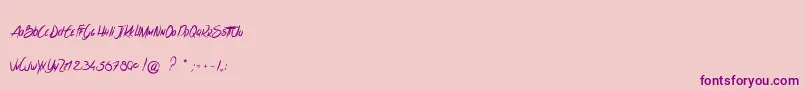 LesSensationsDeCerise Font – Purple Fonts on Pink Background