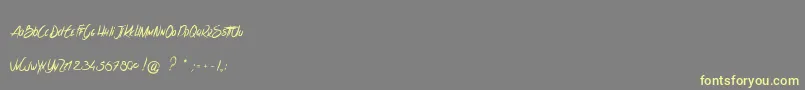 LesSensationsDeCerise Font – Yellow Fonts on Gray Background
