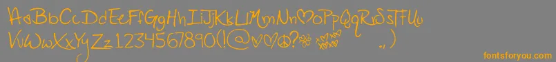 Popstarautograph Font – Orange Fonts on Gray Background