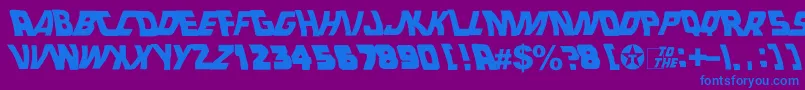 BackToTheFuture Font – Blue Fonts on Purple Background