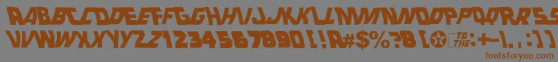 BackToTheFuture Font – Brown Fonts on Gray Background
