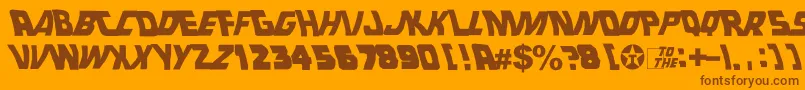 BackToTheFuture Font – Brown Fonts on Orange Background