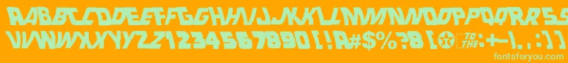 BackToTheFuture Font – Green Fonts on Orange Background