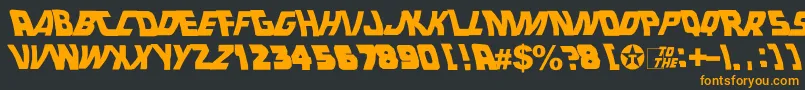 BackToTheFuture Font – Orange Fonts on Black Background