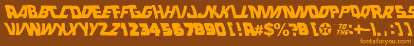 BackToTheFuture Font – Orange Fonts on Brown Background