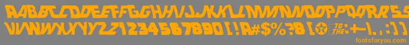 BackToTheFuture Font – Orange Fonts on Gray Background