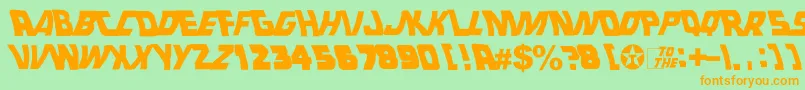 BackToTheFuture Font – Orange Fonts on Green Background