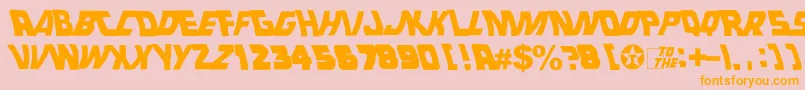 BackToTheFuture Font – Orange Fonts on Pink Background