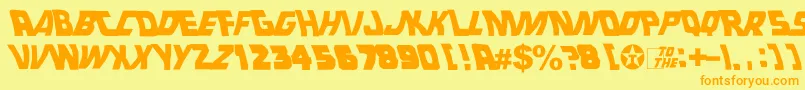 BackToTheFuture Font – Orange Fonts on Yellow Background