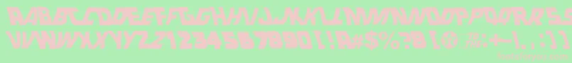 BackToTheFuture Font – Pink Fonts on Green Background