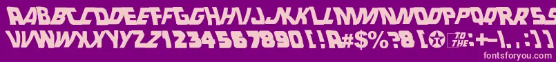 BackToTheFuture Font – Pink Fonts on Purple Background