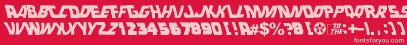 BackToTheFuture Font – Pink Fonts on Red Background