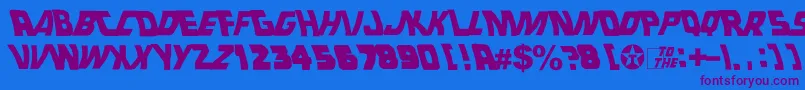 BackToTheFuture Font – Purple Fonts on Blue Background