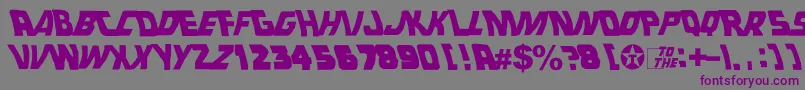 BackToTheFuture Font – Purple Fonts on Gray Background