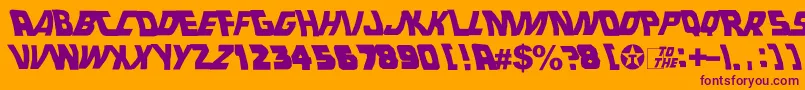 BackToTheFuture Font – Purple Fonts on Orange Background