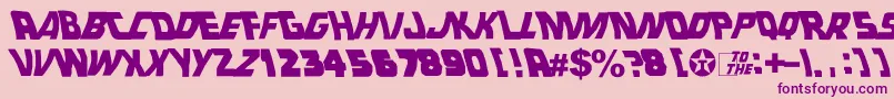 BackToTheFuture Font – Purple Fonts on Pink Background