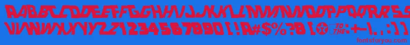 フォントBackToTheFuture – 赤い文字の青い背景