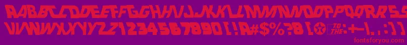 BackToTheFuture Font – Red Fonts on Purple Background