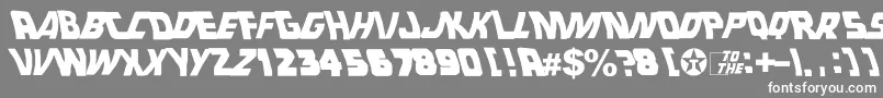 フォントBackToTheFuture – 灰色の背景に白い文字