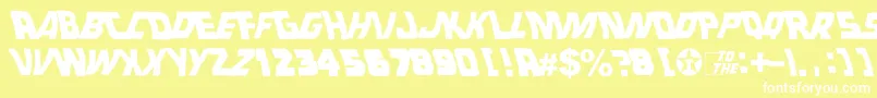 BackToTheFuture Font – White Fonts on Yellow Background