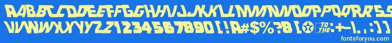 BackToTheFuture Font – Yellow Fonts on Blue Background