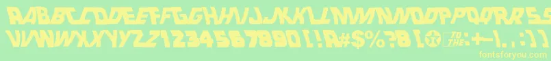 BackToTheFuture Font – Yellow Fonts on Green Background