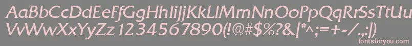 fuente QuadratItalic – Fuentes Rosadas Sobre Fondo Gris
