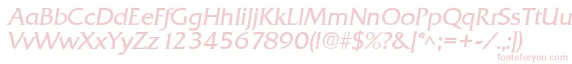 QuadratItalic Font – Pink Fonts on White Background