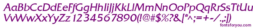 QuadratItalic-fontti – violetit fontit