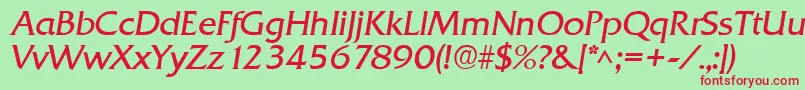 fuente QuadratItalic – Fuentes Rojas Sobre Fondo Verde