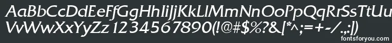 QuadratItalic Font – White Fonts on Black Background